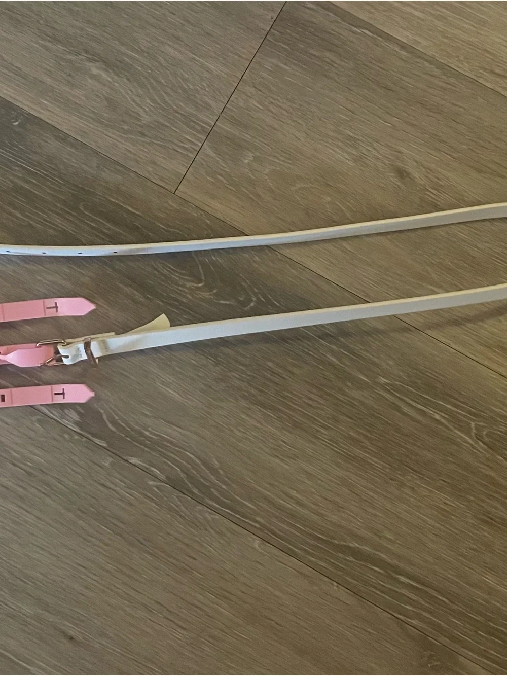 Juicy Couture Women’s White and Pink Adjustable Belt